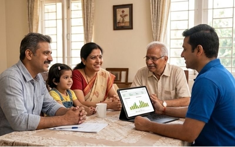 Nexren Energy consultant meeting a family