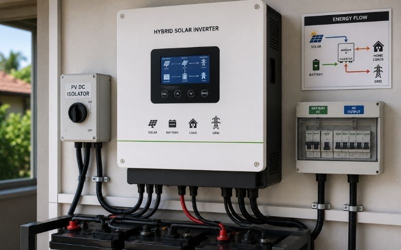 Hybrid solar inverter equipment