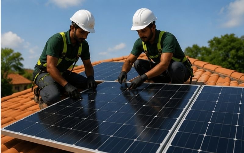 Solar panel installation