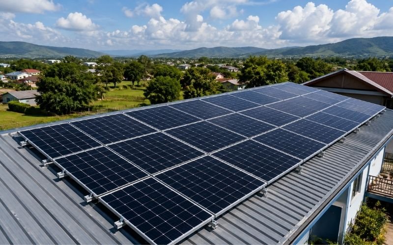 Large rooftop solar system