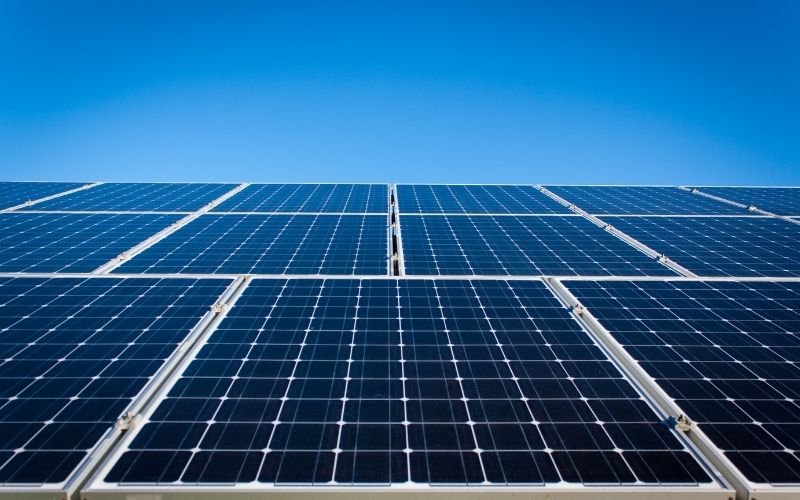 Solar panels generating clean energy