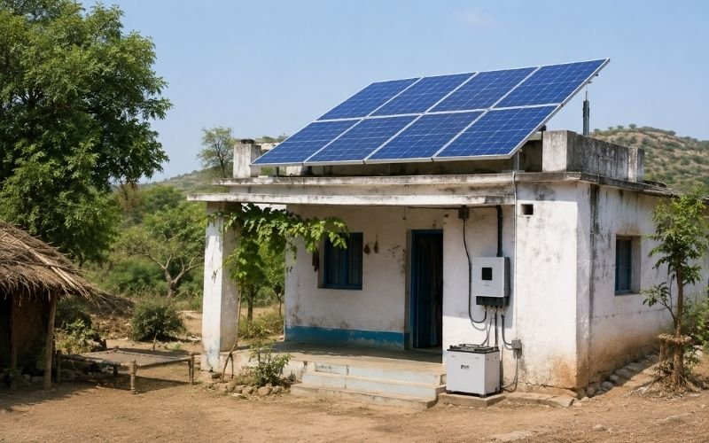 Solar power for a remote property