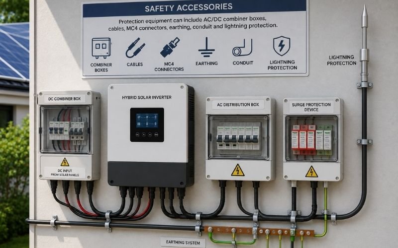 Solar system electrical safety equipment