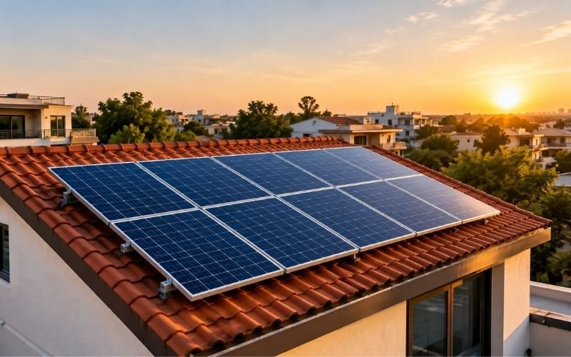 Rooftop solar panels